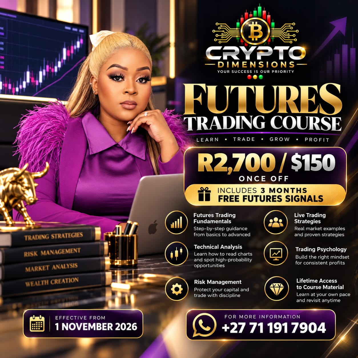 Futures Trading Course promotional brochure